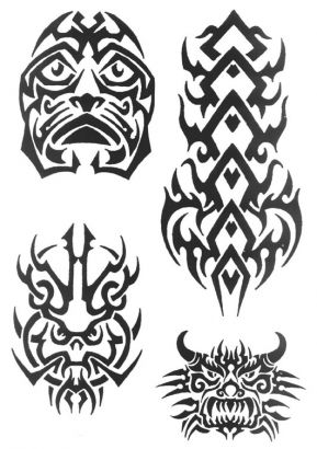 Tribal Mask Picture Tattoo